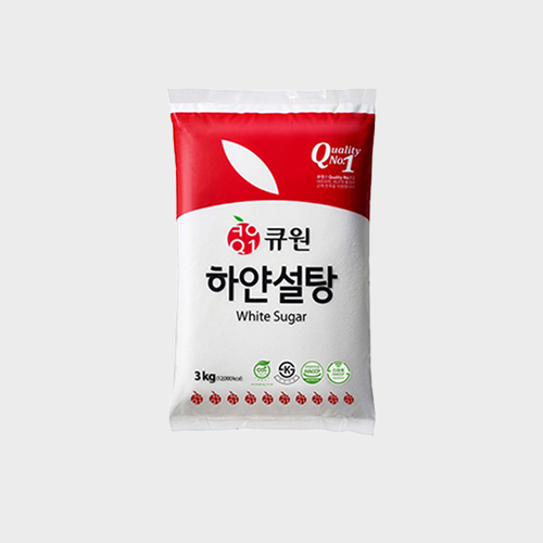 큐원 하얀설탕 3kg 1박스(8개)